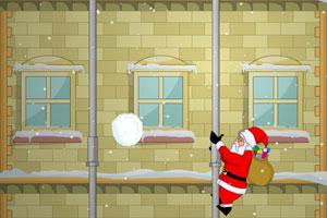 《圣诞老人爬水管无敌版》游戏画面1