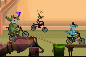《肥猫自行车赛》游戏画面1