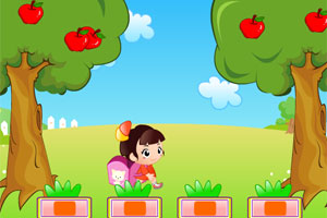 《捡苹果的女孩》游戏画面1