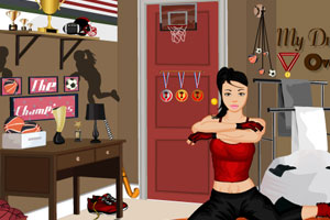 《爱运动女孩儿的房间》游戏画面1