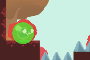 《翻滚的小绿球》游戏画面1