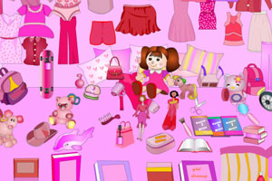 《粉色系房间找物品》游戏画面1