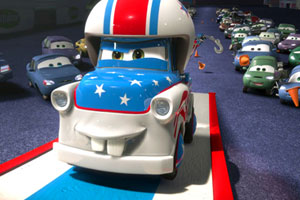 《美国卡通汽车拼图》游戏画面1