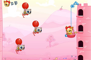 《糖果猫咪射气球》游戏画面1