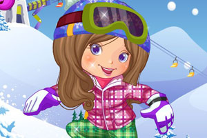 滑雪小女孩
