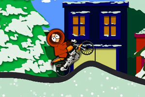 《冰雪公园摩托车》游戏画面1