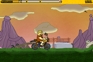 《摩登原始人摩托车》游戏画面1