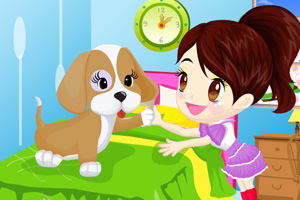 《女孩和小狗》游戏画面1