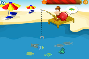 《沙滩钓鱼》游戏画面1