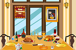 《感恩节餐厅装饰》游戏画面1
