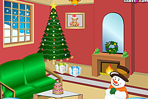 《圣诞节的客厅》游戏画面1