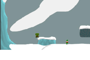 《小绿怪雪原冒险》游戏画面1