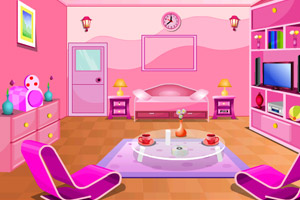 《粉红色房间逃脱》游戏画面1