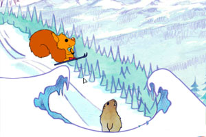 《小松鼠滑雪》游戏画面1