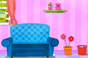 《粉色房间逃脱》游戏画面1