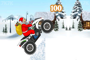 《圣诞老人冰山摩托》游戏画面2
