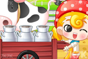 《小美挤牛奶》游戏画面2