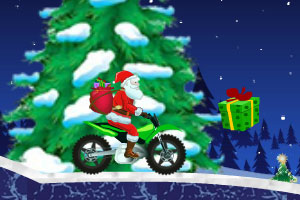 《圣诞老人摩托车》游戏画面1