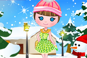 《冬季可爱女孩》游戏画面1