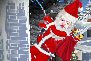 《圣诞老人在屋顶》游戏画面1
