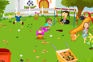 《儿童公园清洁》游戏画面1