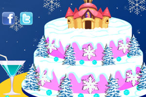 《冰雪城堡蛋糕》游戏画面1