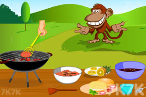 《小猴子做汉堡》游戏画面2