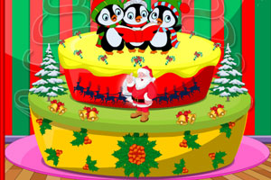 圣诞企鹅蛋糕