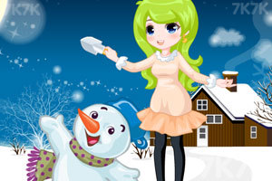 《堆雪人的小女孩》游戏画面3