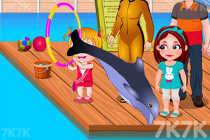 《可爱宝贝看海豚表演》游戏画面2