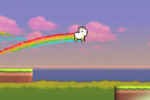 《飞翔的彩虹小羊》游戏画面1