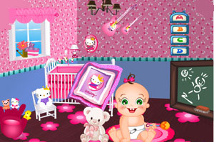 《玫瑰宝宝装扮卧室》游戏画面1