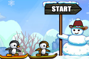 《滑雪的企鹅》游戏画面1