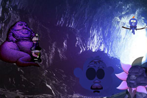 《漆黑的洞穴逃脱》游戏画面1