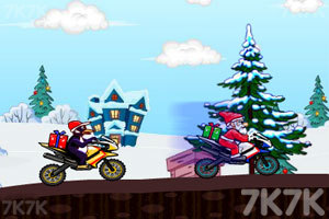 《圣诞老人骑摩托赛》游戏画面3