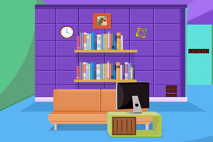 《漂亮的紫色房间逃脱》游戏画面1