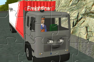 《载货大卡车拼图》游戏画面1