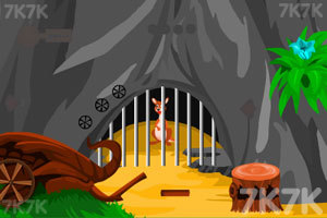 《救袋鼠逃出山洞》游戏画面1