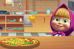 《玛莎制作玉米披萨》游戏画面1