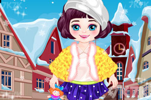 《女孩的冬装》游戏画面1