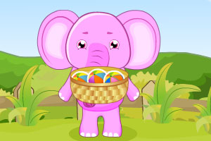 照顾粉色的小象