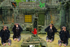 《猩猩神庙逃脱》游戏画面1