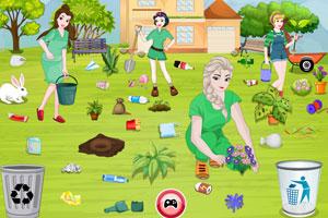 《清理草地上的垃圾》游戏画面1