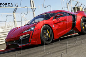 《红色超级跑车拼图》游戏画面1