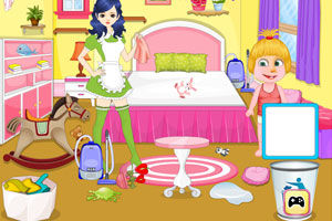 《玛莎保姆打扫房间》游戏画面1