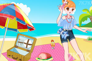 《元气少女海边野餐》游戏画面3