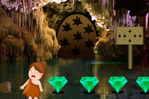 《洞穴女孩逃脱》游戏画面1