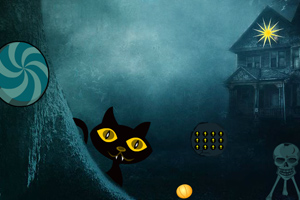 《黑猫森林逃脱》游戏画面1