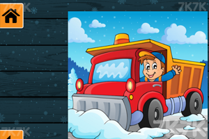 《冬季卡车拼图》游戏画面3