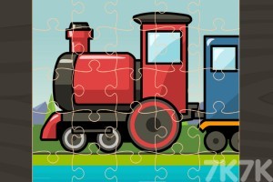 《小火车拼图》游戏画面1